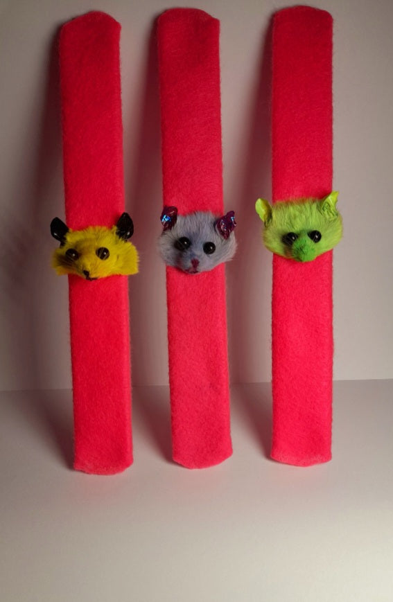 Yellow Mouse Head Slap Bracelet