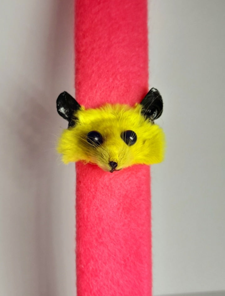 Yellow Mouse Head Slap Bracelet