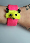 Yellow Mouse Head Slap Bracelet