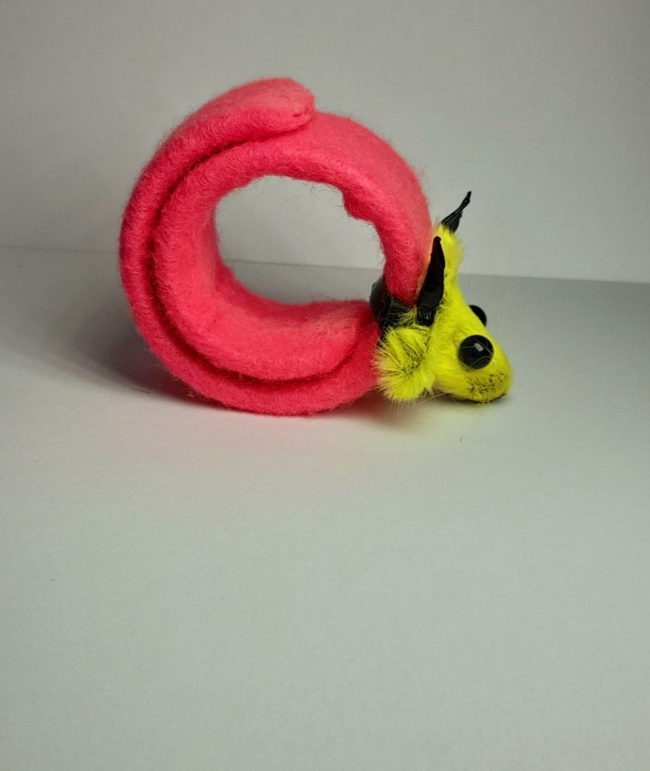 Yellow Mouse Head Slap Bracelet