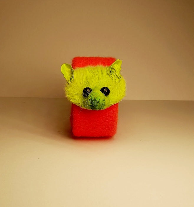 Green Taxidermy Mouse Head Slap Bracelet