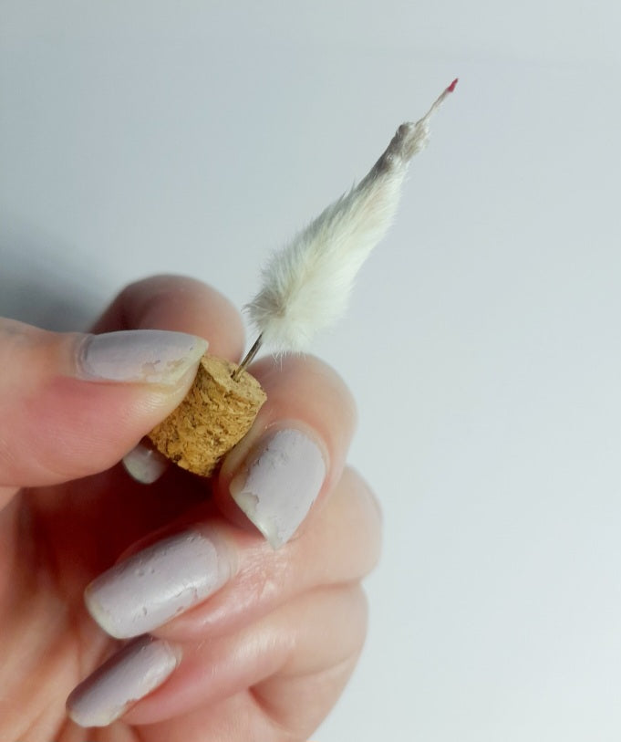 Red Nails Naughty White Taxidermy Mouse Arm