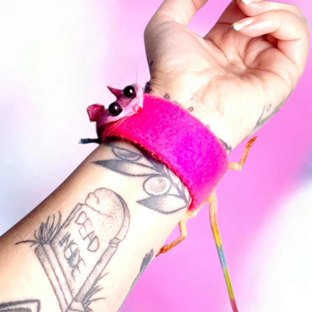 Mouse Taxidermy Slapband Novelty Bracelet