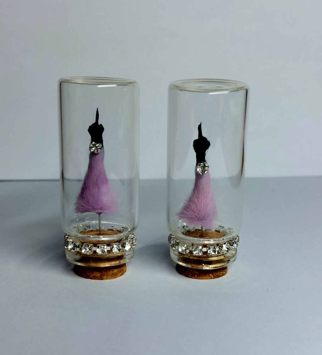 Purple/Black Middle Finger Mouse Oddity