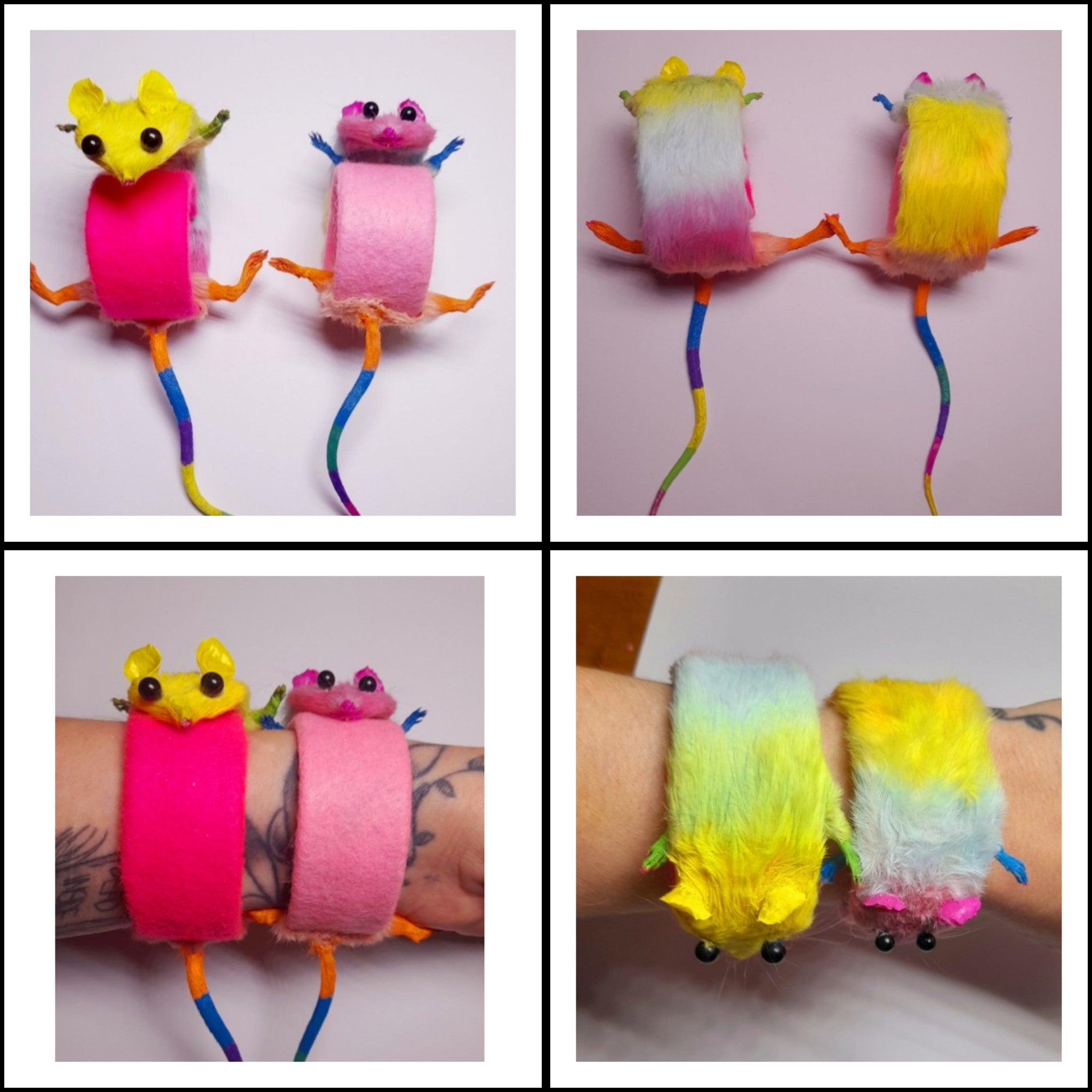 Mouse Taxidermy Slapband Novelty Bracelet