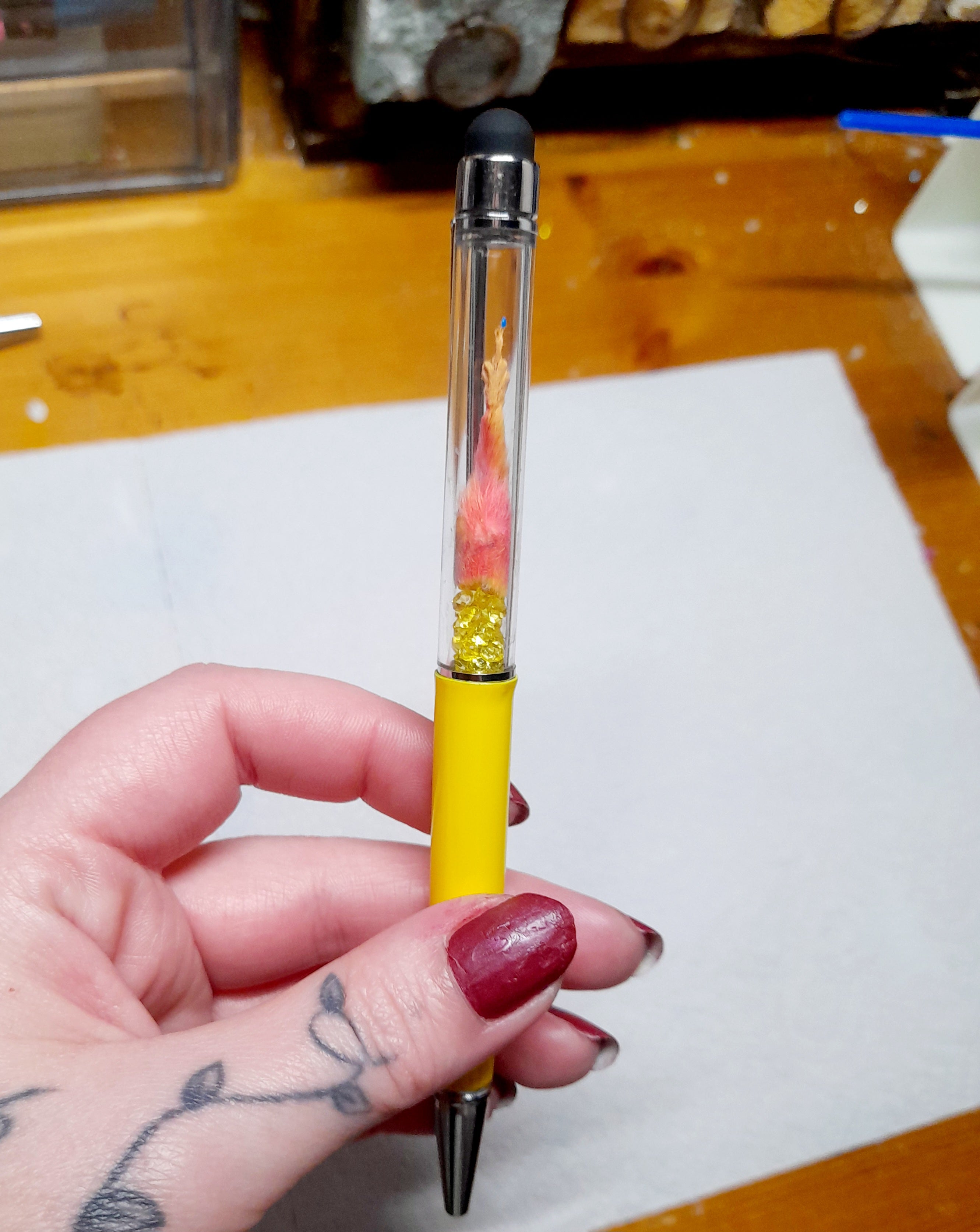 Fuxk You Pen Friend- Rainbow Arm + Yellow Barrel