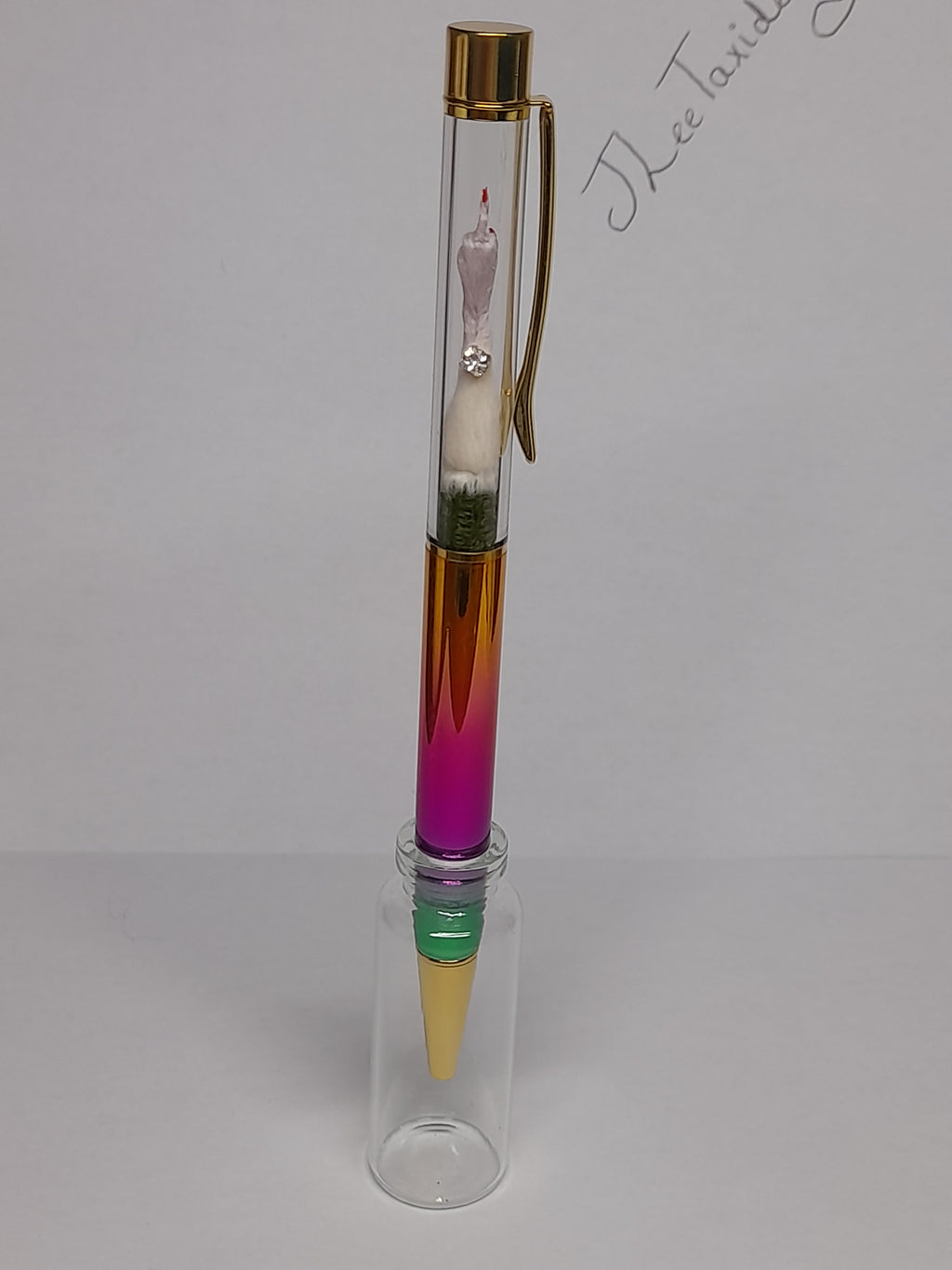 Fuxk You Pen Friend- White Arm & Rainbow Barrel