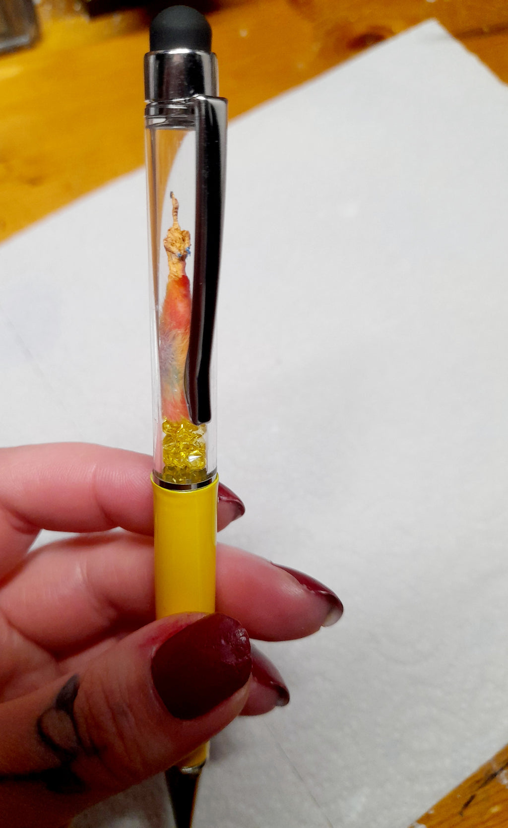 Fuxk You Pen Friend- Rainbow Arm + Yellow Barrel