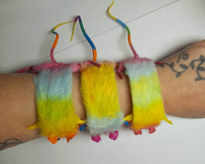 Mouse Taxidermy Slapband Novelty Bracelet