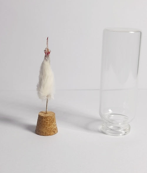 Red Nails Naughty White Taxidermy Mouse Arm