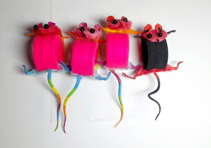 Mouse Taxidermy Slapband Novelty Bracelet