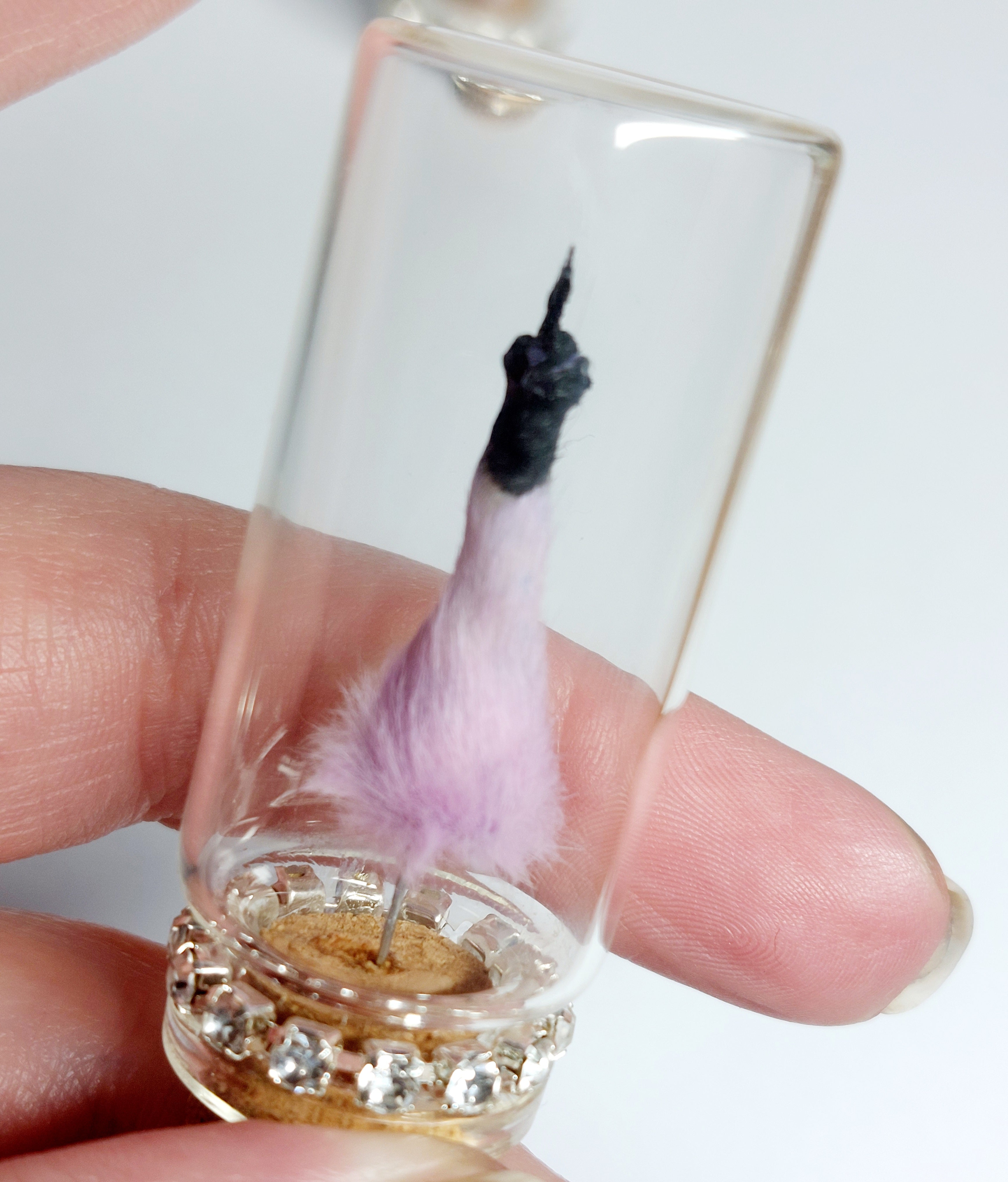 Purple/Black Middle Finger Mouse Oddity