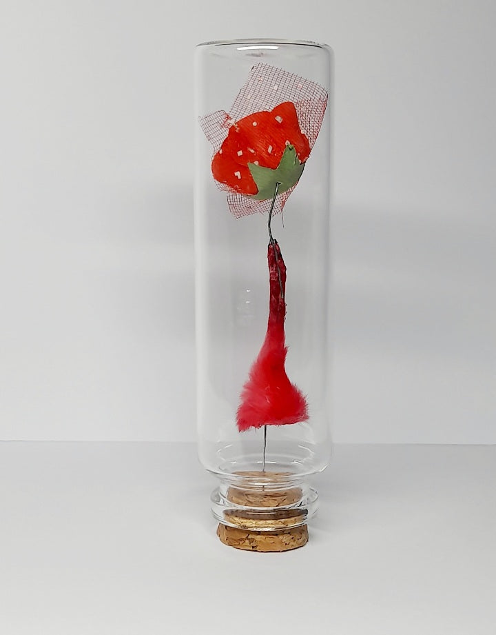 Romantic Mouse Arm With Faux Red Rose