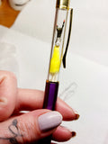 Rocker Mouse Ballpoint Pen Yellow/Black with black ink.