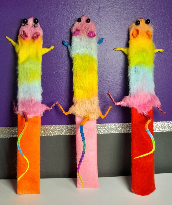 Mouse Taxidermy Slapband Novelty Bracelet