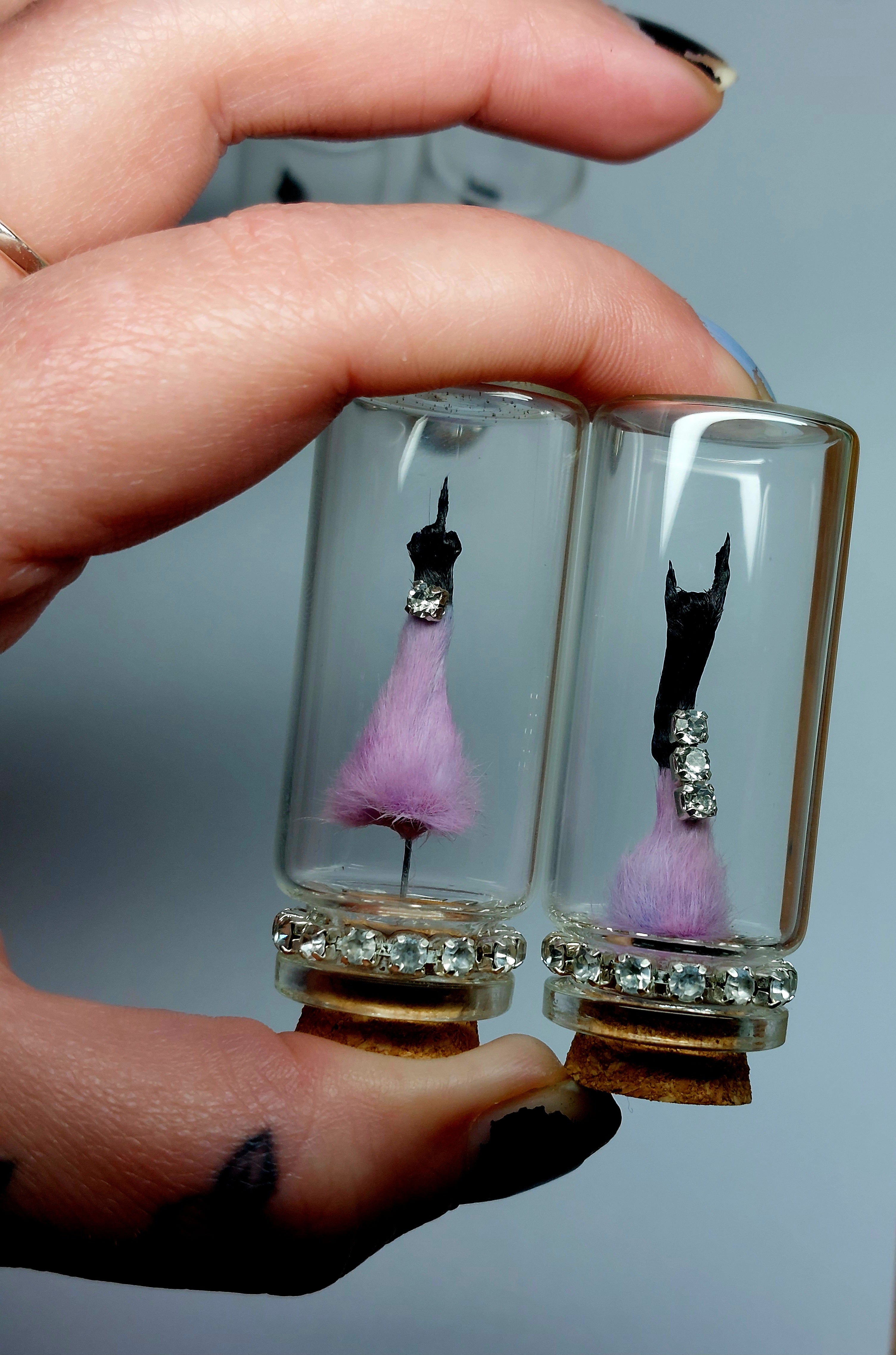 Purple/Black Middle Finger Mouse Oddity